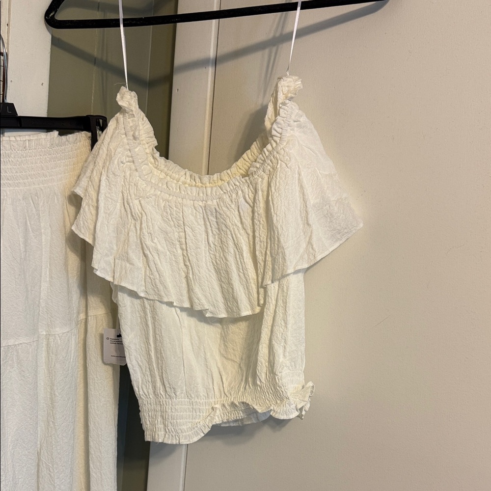 Nine West Cream Women's Top & Skirt